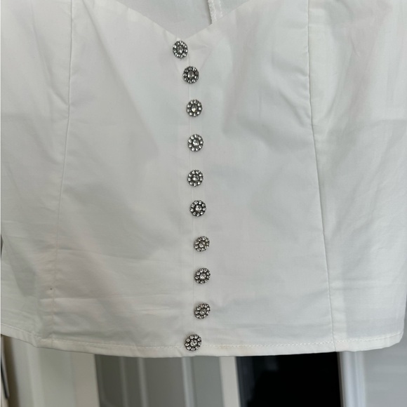 VICI Puff Sleeve Embellished Crop Top *see description* - Picture 12 of 13